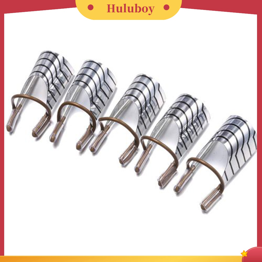 Huluboy Huluboy♡ 5pcs Alat Bantu Extension Kuku UV Gel Akrilik Bahan Aluminum Dapat Dipakai Ulang