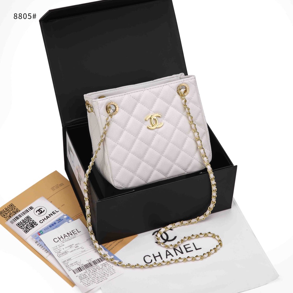 BAG Quilted Petite Caviar Sling Bag Gold Hardware 8805