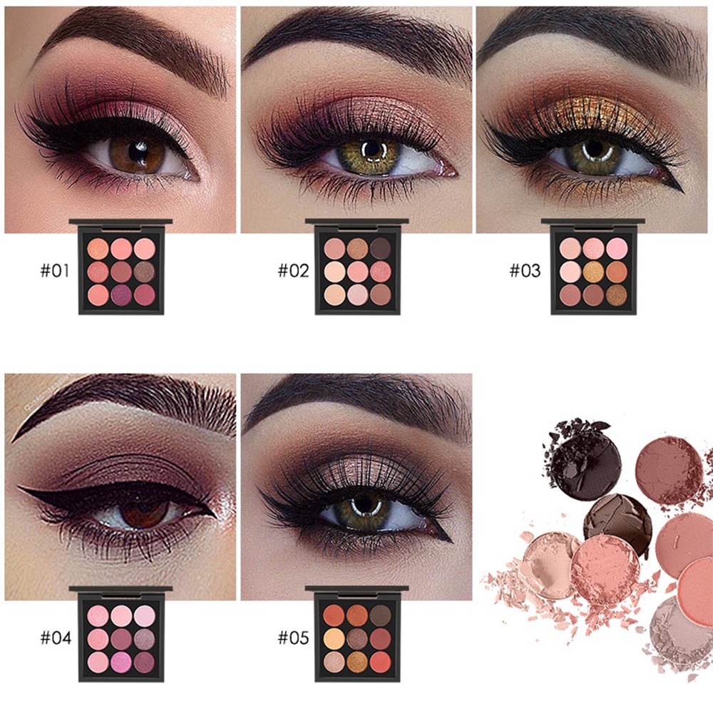 ❤ BELIA ❤ FOCALLURE Nine Colors Eye Shadow FA36 | 9 Colors Shimmer Matte Glitter Eyeshadow Palette | BPOM