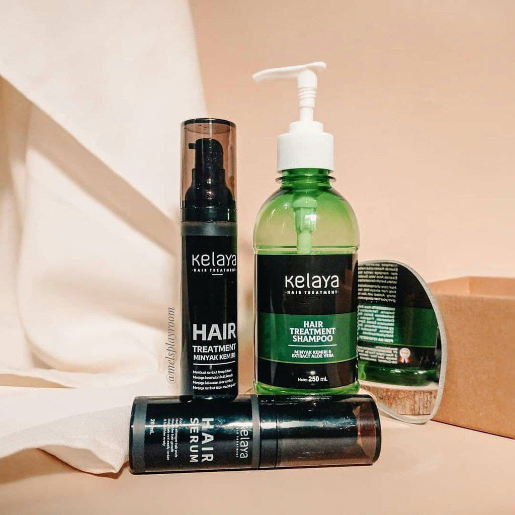 1 Paket Lengkap Kelaya Shampo Serum Minyak Kemiri - Original Asli Ori 100% Obat Rambut Rontok Parah-7