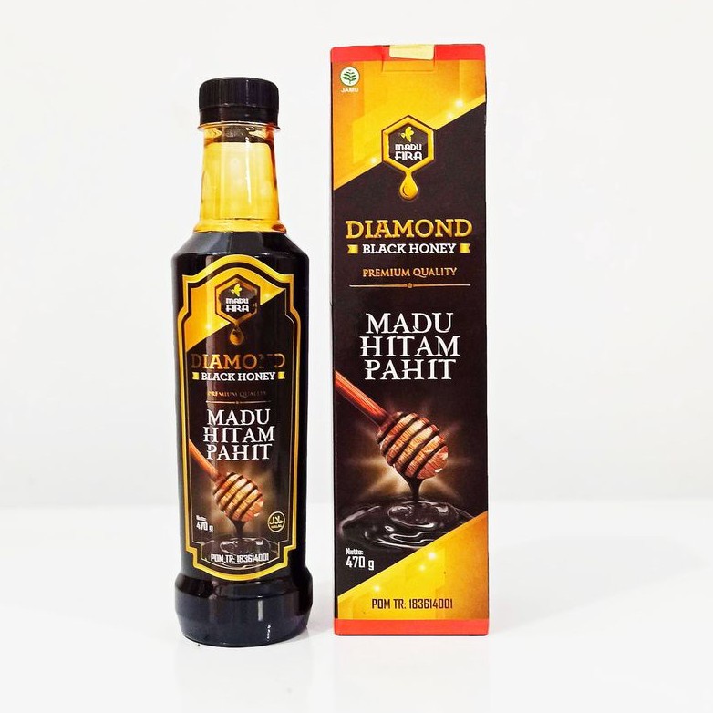 Madu Fira Diamond Madu Hitam Pahit Asli Plus Propolis Kualitas Premium 470gr