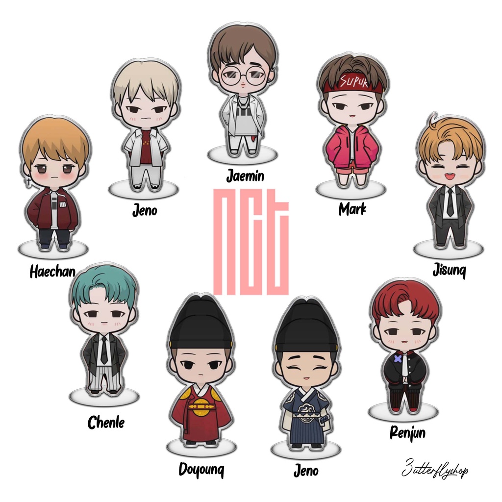 [STANDE] NCT COLLECTION jisung jaemin doyoung jeno mark chenle haechan jeno renjun akrilik fanart fanbase