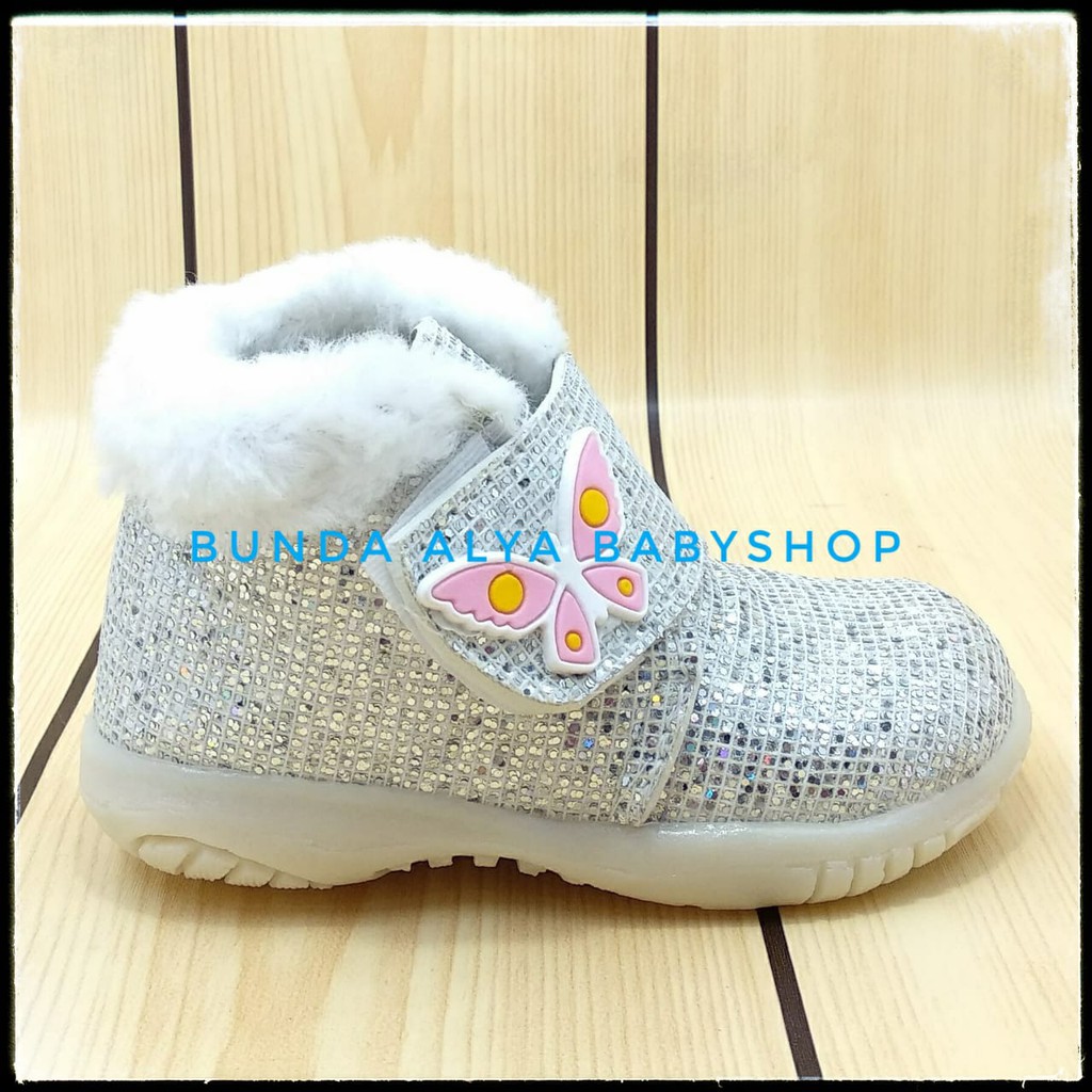 Sepatu Anak Perempuan Usia 3 4 Tahun Boots PUTIH - Sepatu Boots Anak Cewek Alas Karet Size 30