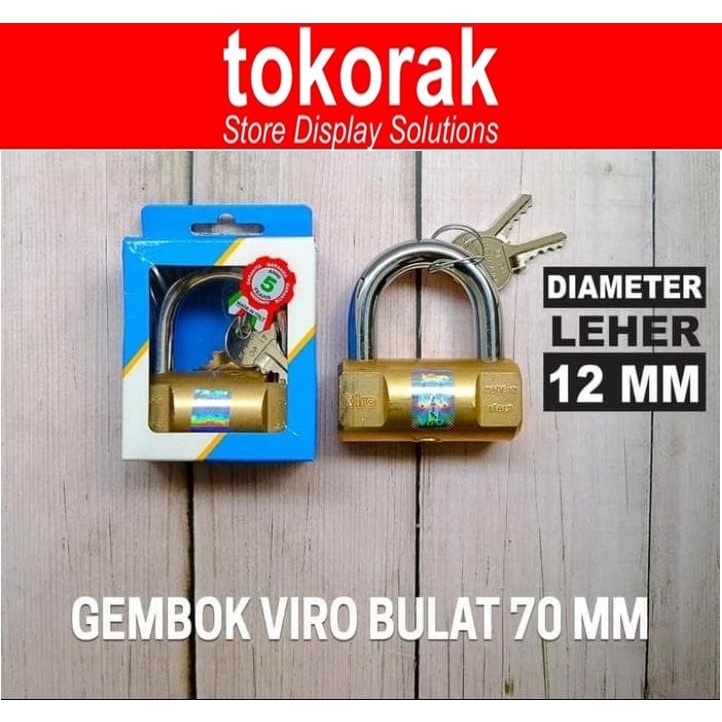 GEMBOK VIRO BULAT 70 MM ASLI ITALY RUMAH PAGAR RUKO KANTOR GUDANG