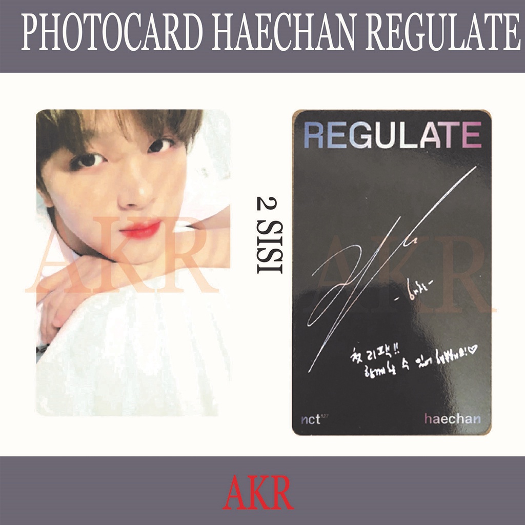 PHOTOCARD HAECHAN REGULATE  VER OFFICIAL DESIGN , PC HAECHAN BOBOAN