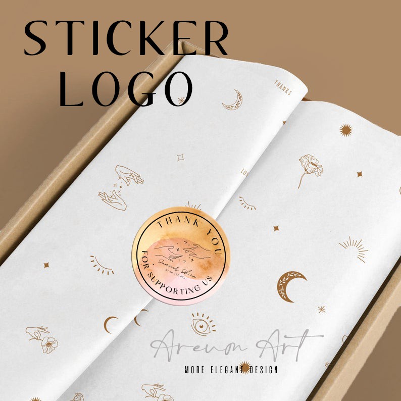 STICKER LABEL / Sticker logo / Stiker Custom  / Print sticker olshop / Sticker Produk