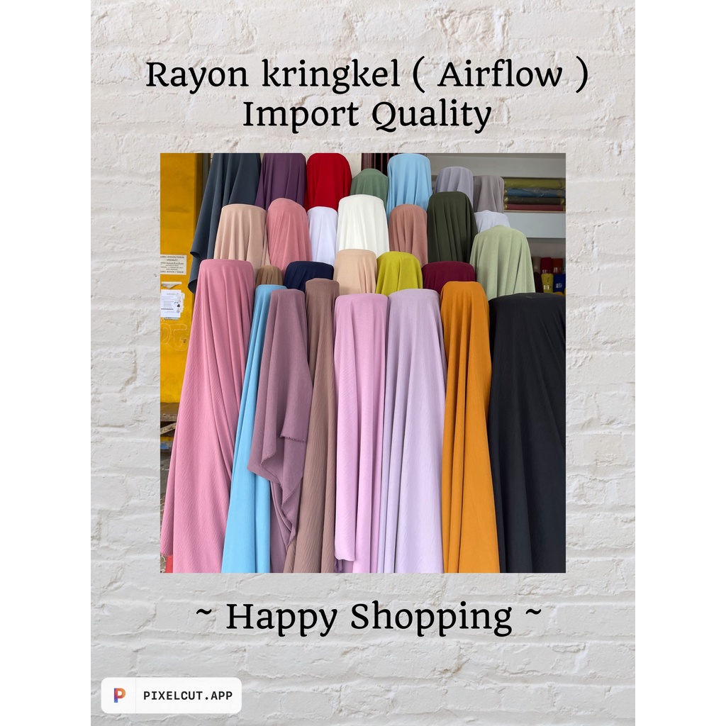 kain CEY AIRFLOW STRECH CRINGKLE / AIRFLOW / KRINGKEL / GAMIS KRINGKEL