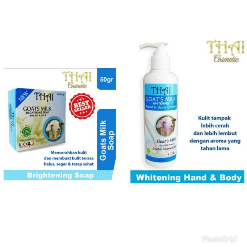 PAKET GOATS MILK 2 in 1 SABUN DAN BODY LOTION PEMUTIH KULIT - PAKET 2 IN 1 BASIC