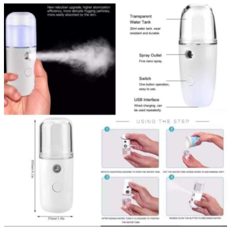 Nano Spray Portable Mini USB Mist Sprayer Pelembab Wajah Perawatan Viral