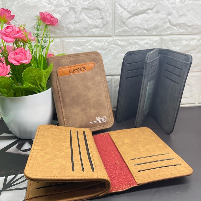 DOMPET KULIT PRIA LIPAT KANCING MAGNET