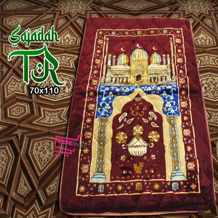 Sajadah Tebal Empuk AL-JEDDAH 70 x 110 Anti Slip / Sajadah Quilting