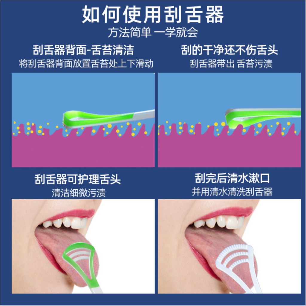 Pembersih Lidah Sikat Lidah Tongue Cleaner Tongue Scraper/Sikat Lidah