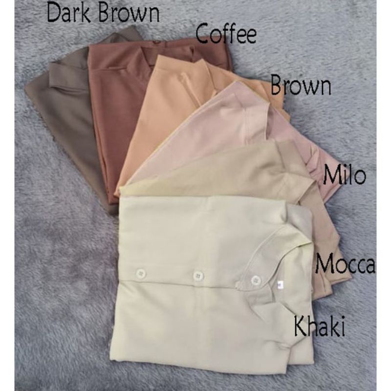 LONG TUNIK KEMEJA WANITA KANCING DEPAN VARIAN 2 ( BAHAN SHAKILA )