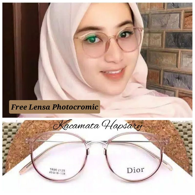 FRAME KACAMATA WANITA OVAL TRENDY 2125 | KACAMATA MINUS | KACAMATA ANTI RADIASI | LENSA PHOTOCROMIC