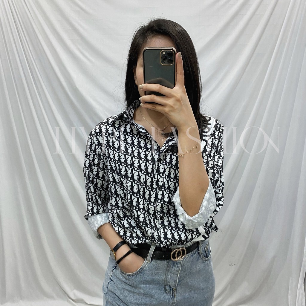 KEMEJA DIOR OVERSIZED ATASAN IMPORT