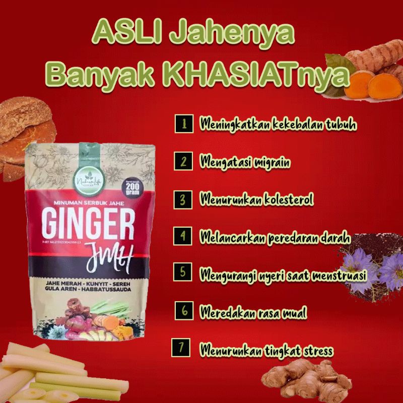 

GINGER JMH | MINUMAN SERBUK |JAHE MERAH |JAHE ASLI BANYAK KHASIAT