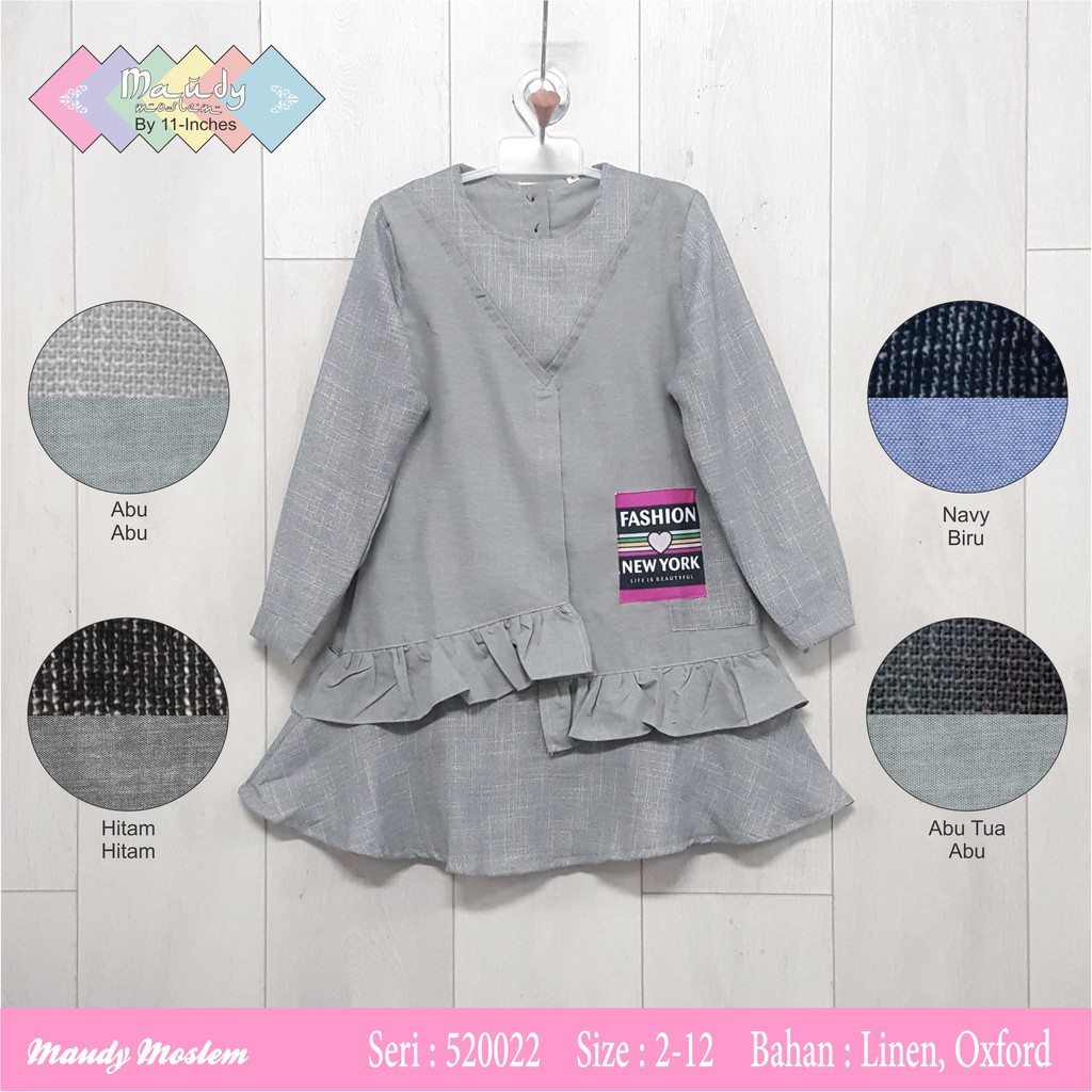 TUNIK ANAK PEREMPUAN 2-12 (4-9TAHUN) KREASI MODE 520022