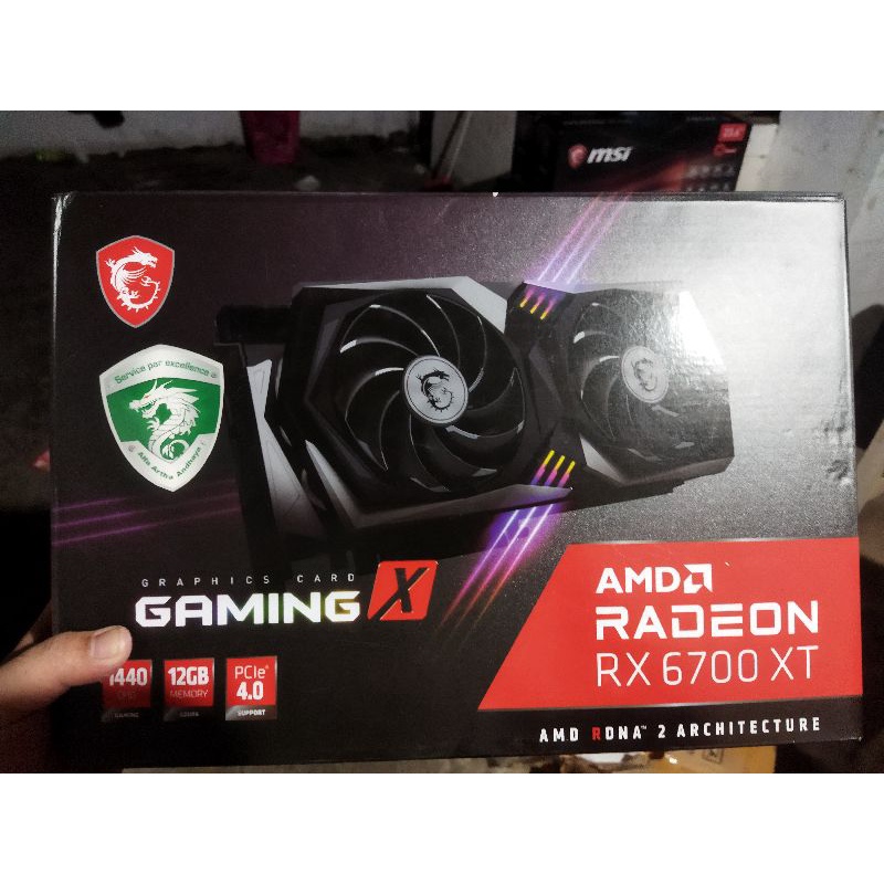 VGA MSI GAMING X RX 6700XT Fullset Mulus