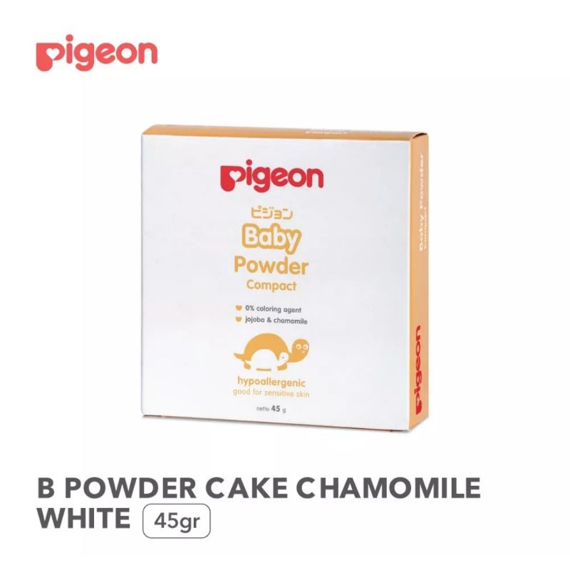 pigeon baby compact powder cake reffil+puff 45 gr 45gr/ pigeon bedak bayi padat reffil 45 gr