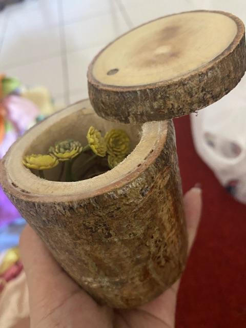 Kotak Cincin Ring Box Rustic Ranting Kayu Branch Wood