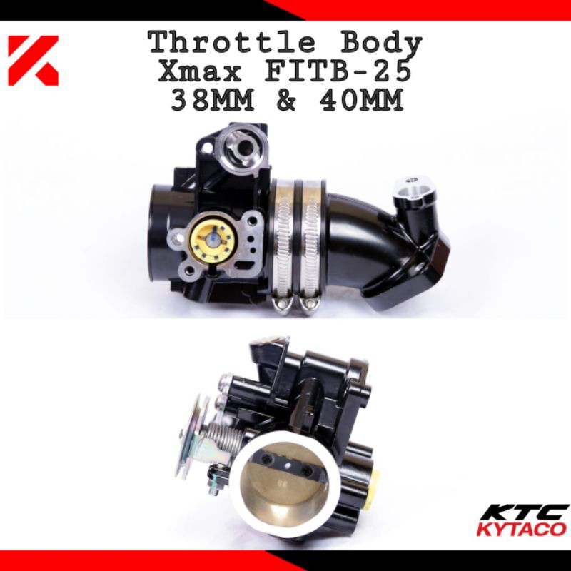 Throttle body xmax TB xmax ktc kytaco fitb 25 ada uk 38 40 free bohlam halogen Philip H4 atau bebek