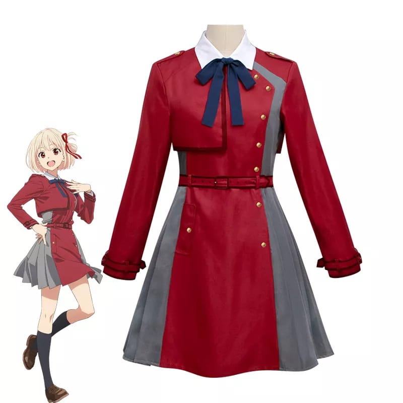 Kostum Chisato Nishigiki Anime Lycoris Recoil Cosplay