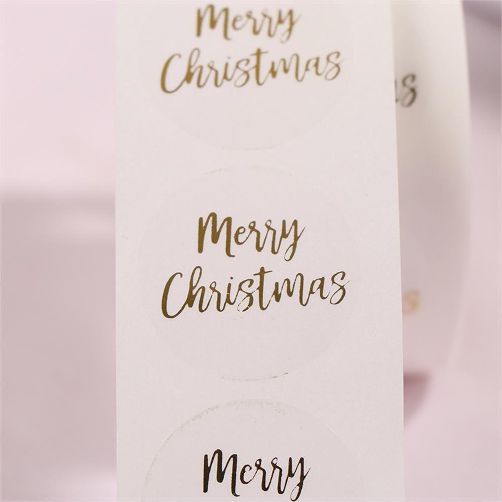 R-flower Merry Christmas Stiker Dekorasi Pernikahan Untuk Kerajinan Makanan Box Decor Hadiah Natal Sticker Label Perekat