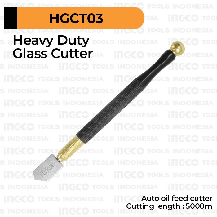 

CODE326 Glass Cutter Knife INGCO HGCT03 Pisau Potong Kaca Minyak Oil Rolling