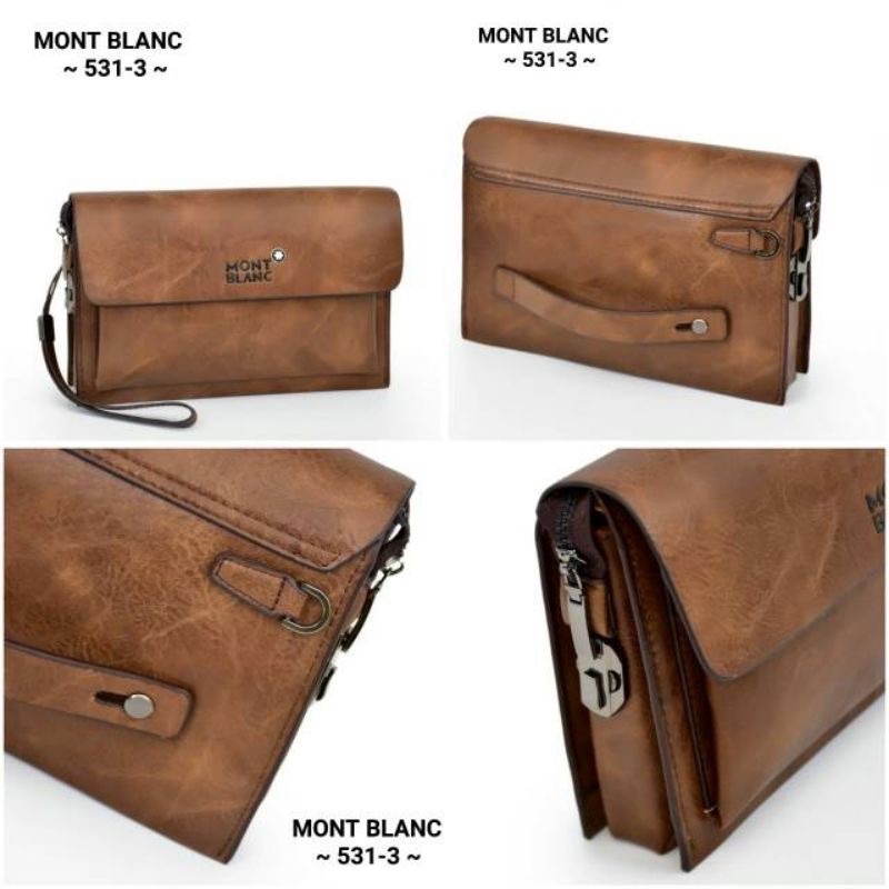 HANBAG CLUTCH TALI PENDEK MONTBLANC PRIA/WANITA HANDBAG KUNCI LOCK KODE  IMPORT