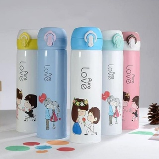 Botol minum kaca LOVE - Botol minum BPA FREE - Botol minum 450ml