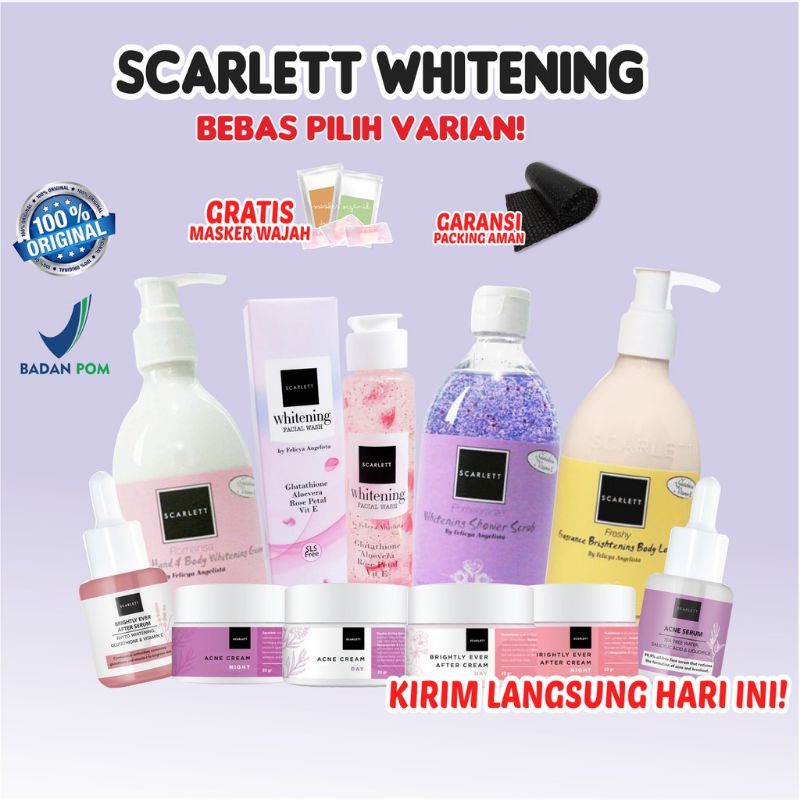 SCARLETT WHITENING Series Paket Lengkap Scarlet By Felicya Angelista