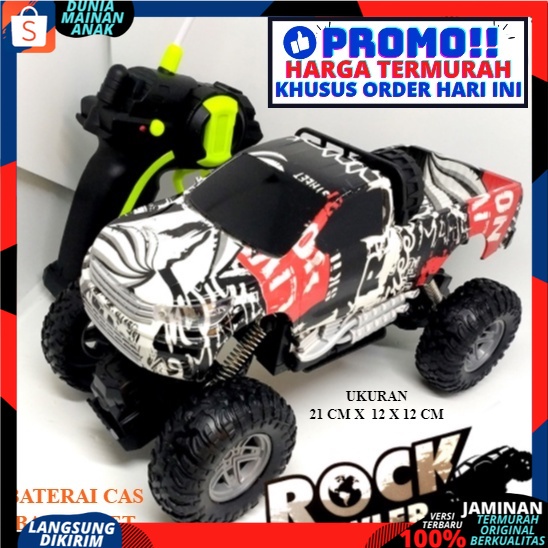 Mobil Remote control Offroad Rc Car Jeep Rock Crawler Pickup Baterai Cas Terbaru