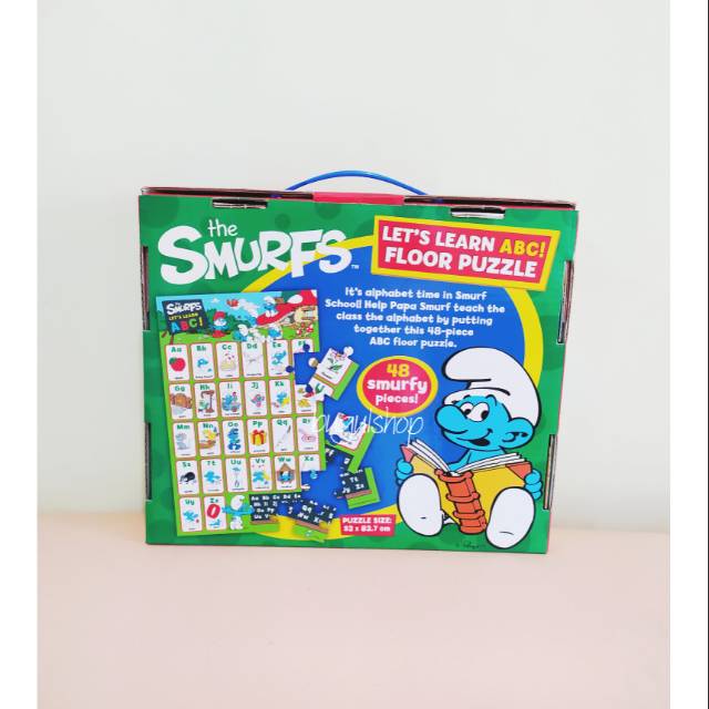 THE SMURFS Kids Floor Puzzle Learn ABC 48 pcs (mainan edukasi)