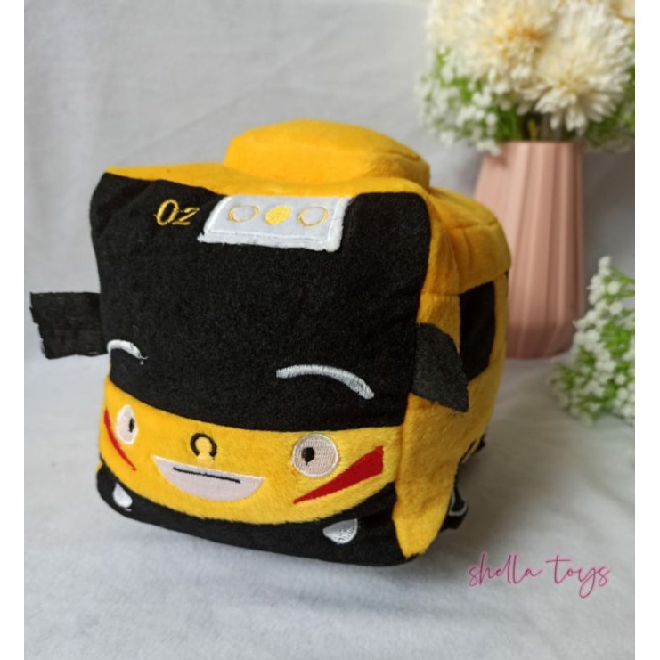 Boneka Mobil  Bus Tayo 30x20 mainan anak printing dan bordier 30x15