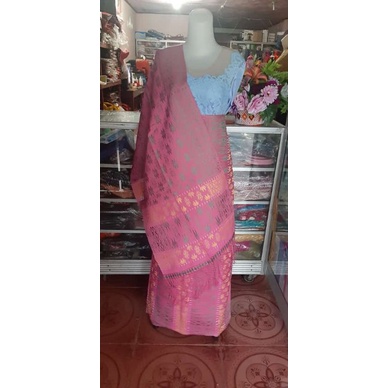 ORIGINAL BENANG 100 SIRAT KRISTAL SONGKET PIALA KOSONG SONGKET ULU TORUS SARUNG PUCCA KLASIK PINK TE