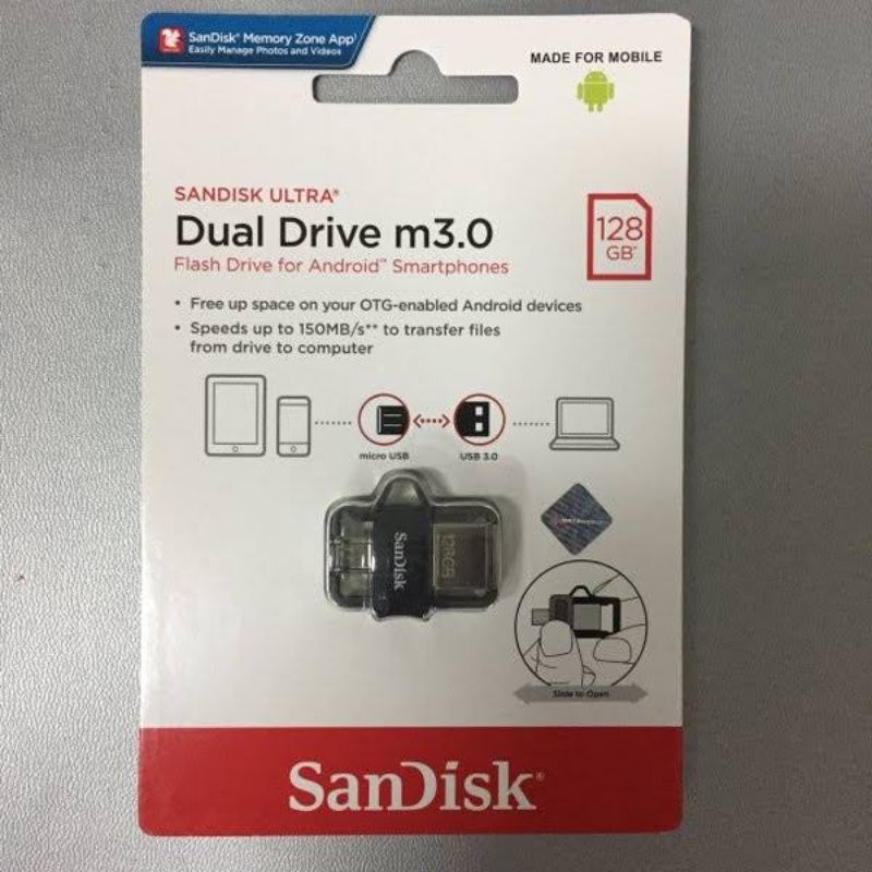 FLASHDISK DUAL DRIVE/FLASHDISK+OTG/FLASHDISK SANDISK 128GB