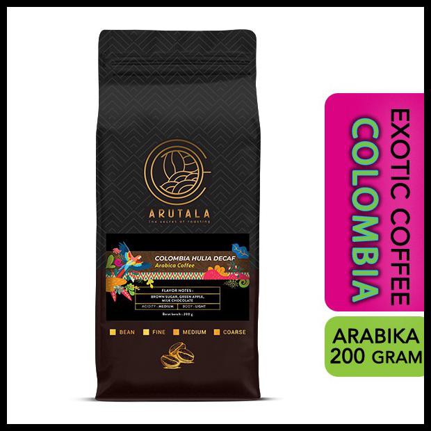 

Arutala Kopi Colombia Decaf Arabika 200 Gram - Giling Kasar