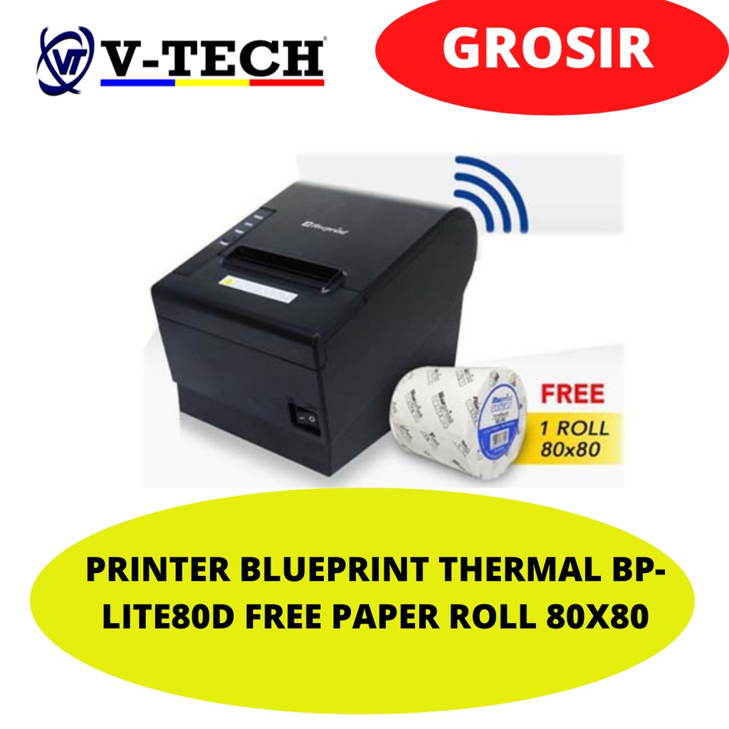 Jual BLUEPRINT THERMAL PRINTER BP LITE80x FREE PAPER ROLL 80X80 Shopee Indonesia