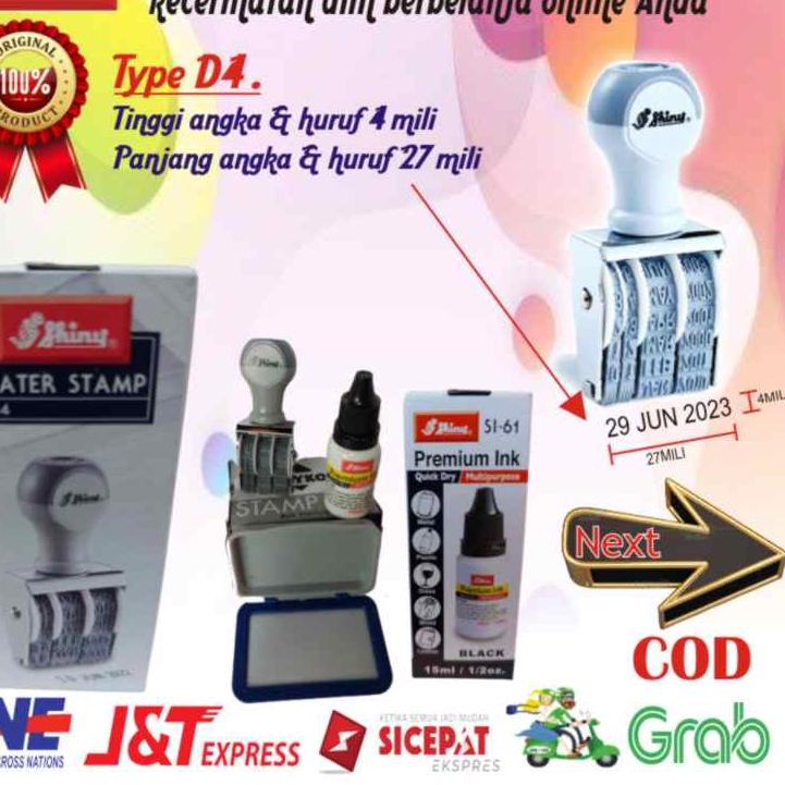 

SETEMPEL STEMPEL CAP TANGGAL TINTA PLASTIK KEMASAN KANTOR TOKO SHINY RETURE EXPIRED DATE DAGANG SERBAA