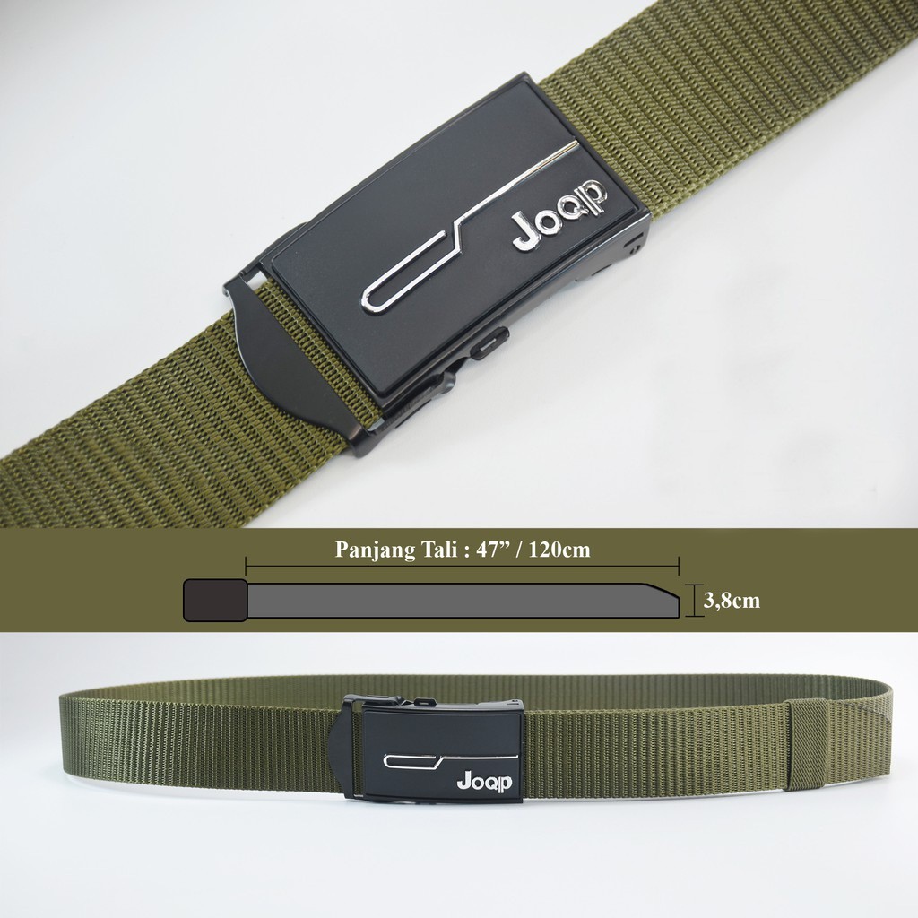 IKAT PINGGANG KANVAS MODEL JEPIT KEPALA BESI / SABUK PRIA TACTICAL MODEL JEPIT - MC-NC-7