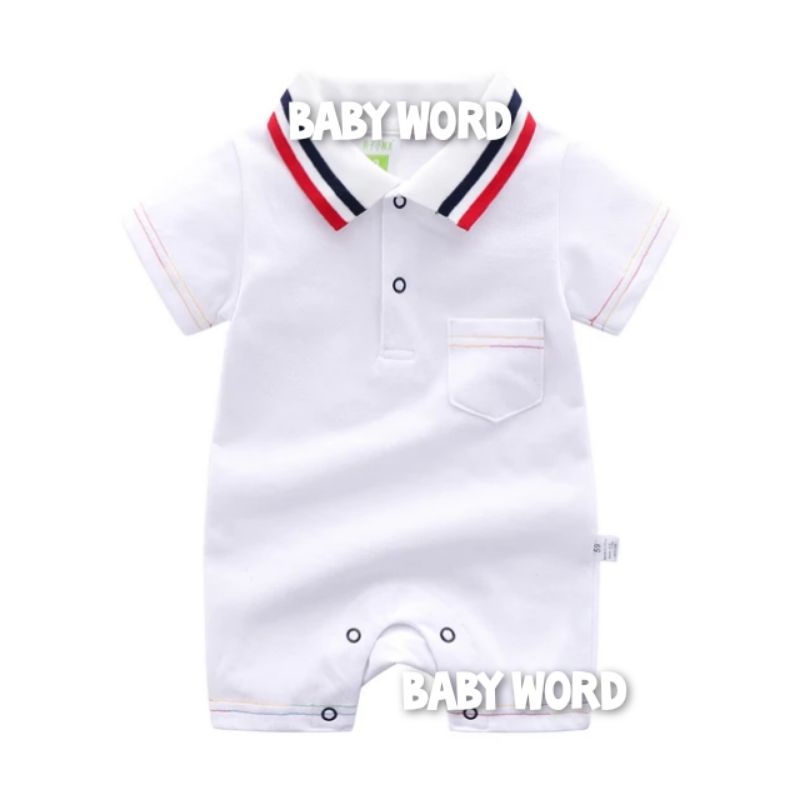 ROMPER KERAH New Bahan Catton 100%Adem-Putih NEW