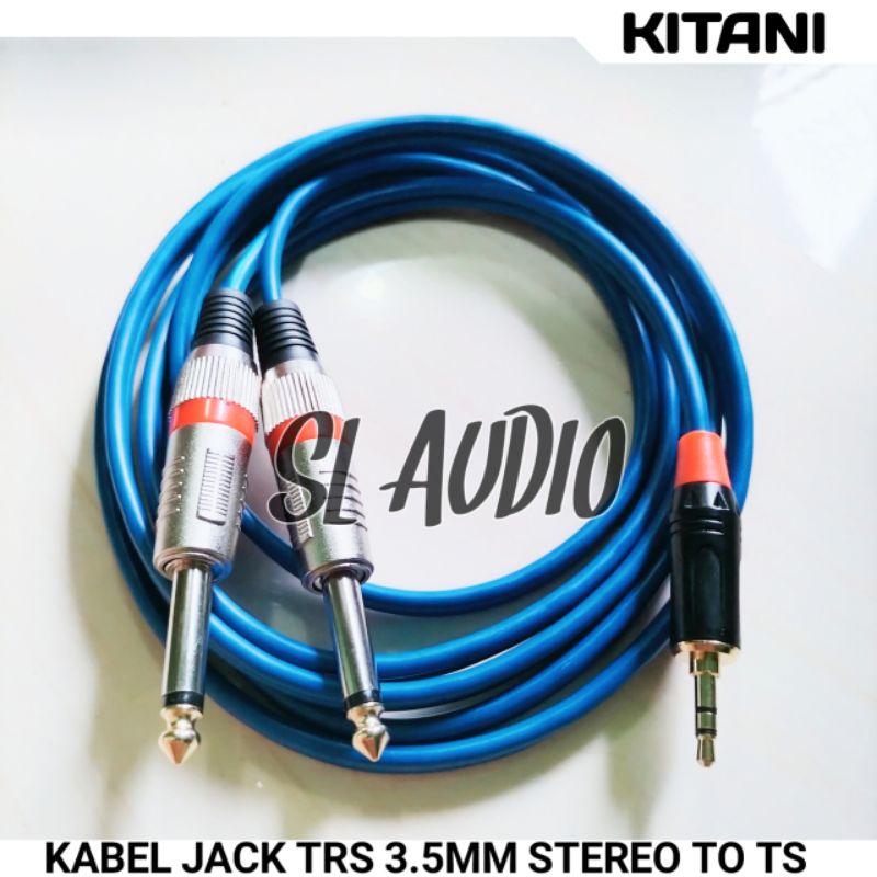 kabel input hape hp / laptop ke mixer mixser audio jek 3.5mm to 6,5mm mono 60 cm termurah