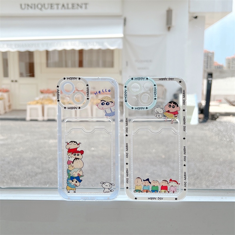 Casing Soft Case Motif Crayon Shin-chan Untuk iPhone 14 13 12 Pro MAX 11 X XR XS MAX 7 8 Plus