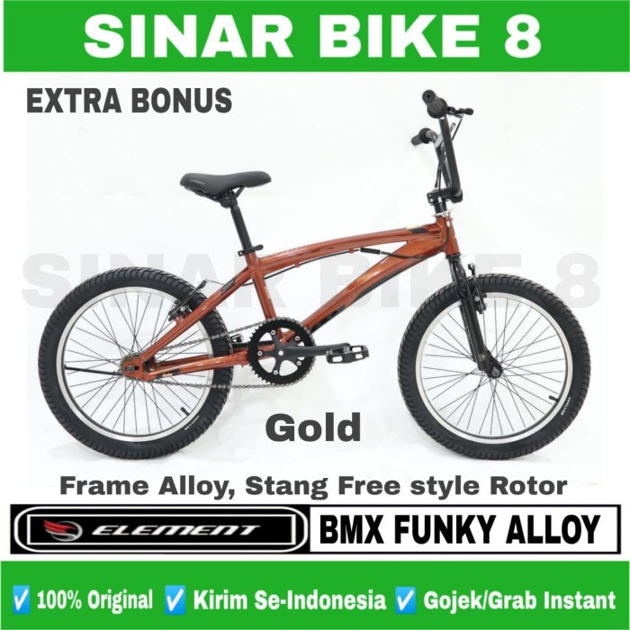 Sepeda Anak Laki BMX ELEMENT FUNKY Alloy Stang Rotor Garansi Ukuran 20 Inch