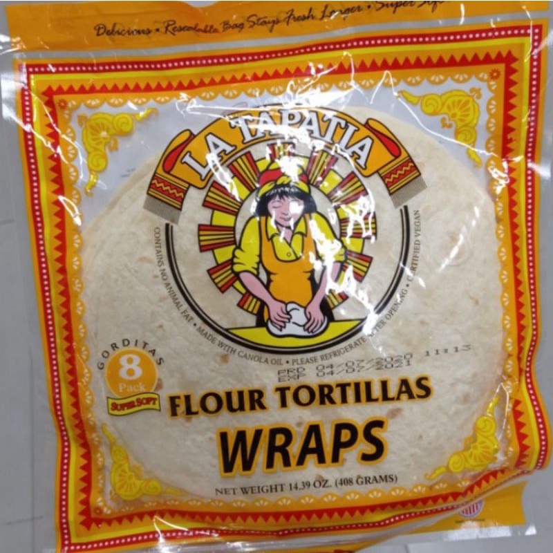 

La tapatia kulit tortila flour isi 8 408gr