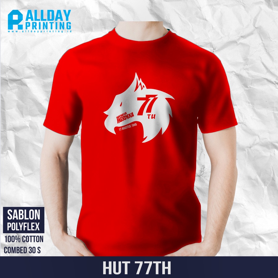 KAOS HUT RI KE-77 | HUt 77 | Kaos Kemerdekaan | Merdeka