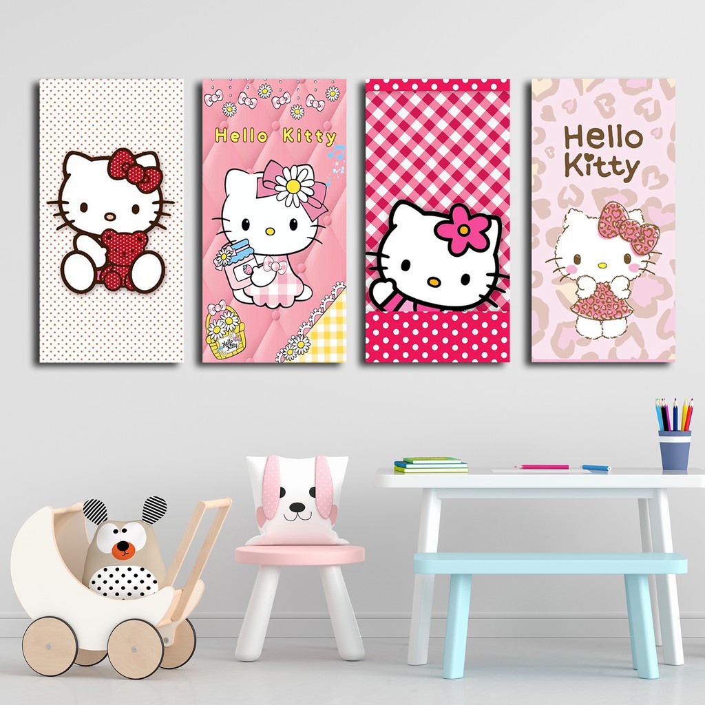 HIASAN DINDING HELLO KITTY WALL DECOR HELLO KITTY PAJANGAN KAYU  DEKORASI DINDING RUMAH KAMAR TIDUR