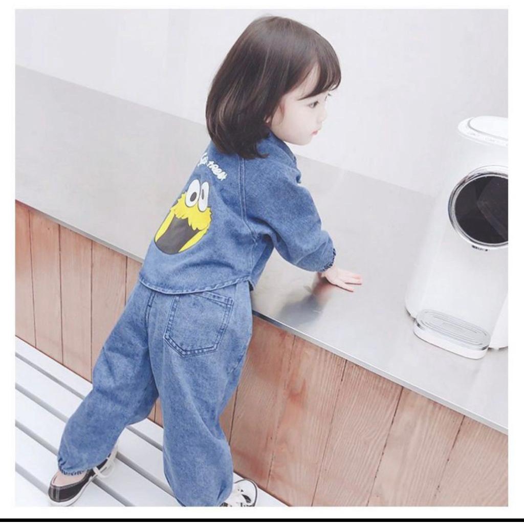 SETELAN JOGER JEANS TERBARU/SETELAN ANAK PEREMPUAN KEKINIAN 1-5 TAHUN