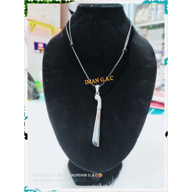 Kalung golok tali import korea/aksesories kalung peria