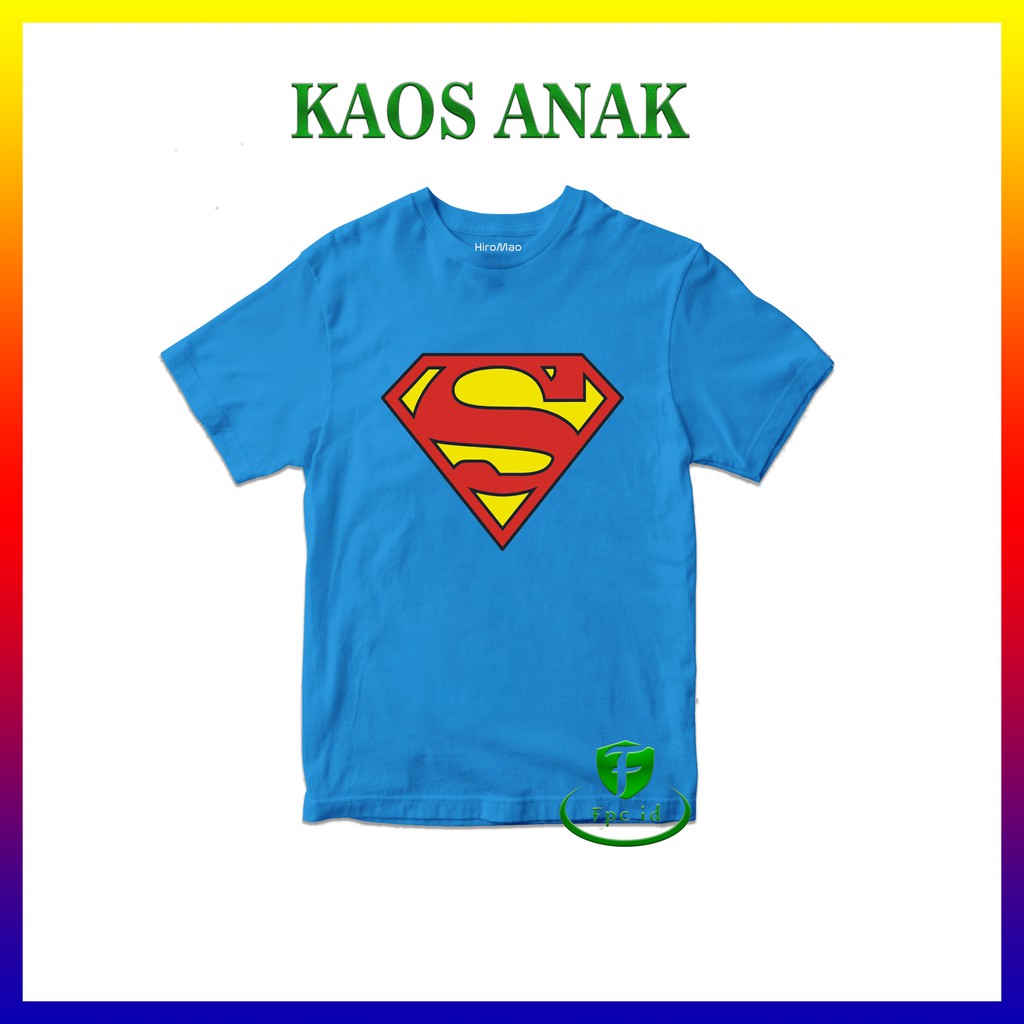 Kaos Anak Kartun Superman Cotton Combed 30s Baju Anak Pakaian Murah Atasan Berkualitas